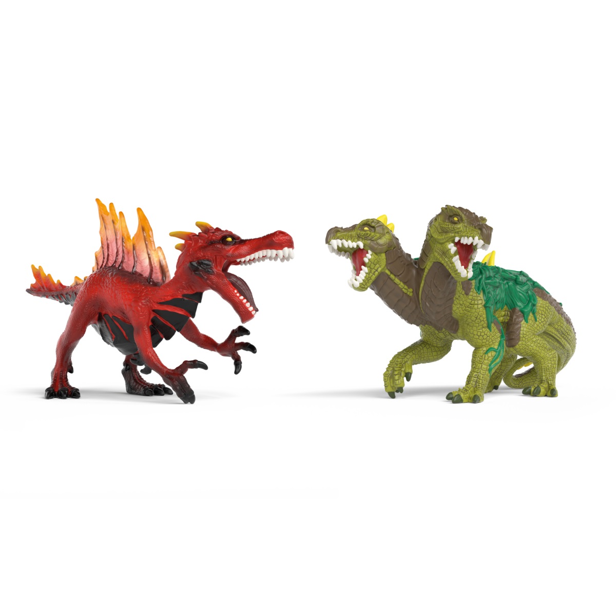 SCHLEICH ELDRADOR CREATURES - Dinosauro di Fuoco vs Lucertola della Giungla 70834 - Set di 2 Figure Dettagliate per Bambini dai 7 Anni
