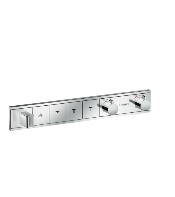 Hansgrohe RainSelect 15357000 - Miscelatore Termostatico a Parete Cromo con 4 Utenze e Funzione Select