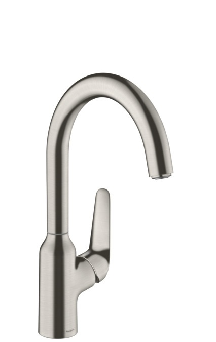 Hansgrohe Focus M42 Miscelatore Cucina Monocomando in Acciaio Inox Spazzolato con Orientamento 360° e Tecnologia QuickClean
