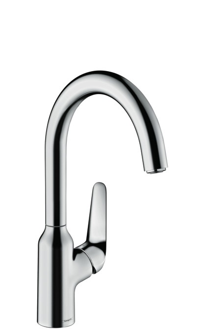 Hansgrohe Focus M42 Miscelatore Cucina Monocomando Cromo 71802000 - ComfortZone 220, Getto Normale, Tecnologia QuickClean, Portata 10 l/min