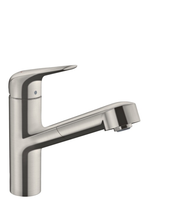 Hansgrohe Focus M42 Miscelatore Cucina Monocomando 150 mm con Bocca d'Erogazione Estraibile in Acciaio Inox - Codice 71814800