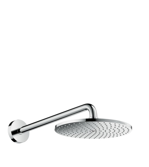 Hansgrohe Raindance S Soffione Doccia 240 mm con Getto PowderRain e Braccio Doccia, Cromo, Cod. 27607000