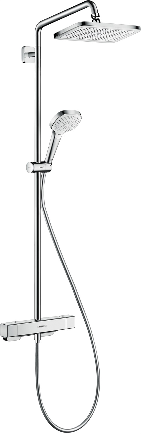 Hansgrohe Croma E Colonna doccia 280mm con termostatico Ecostat E, getto RainAir, cromo