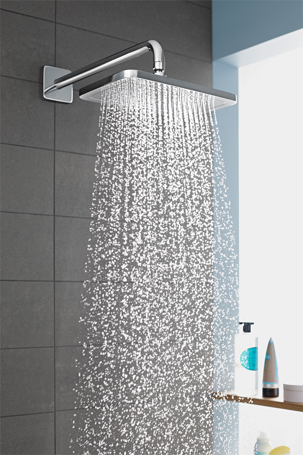 Hansgrohe Croma E 280 Soffione Doccia a Pioggia con Getto RainAir, Finitura Cromo Lucido, Montaggio a Soffitto o Parete