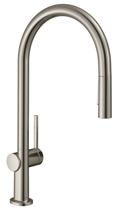 Hansgrohe Talis M54 Miscelatore da Cucina Monocomando in Acciaio Inox con Doccetta Estraibile e 2 Tipi di Getto