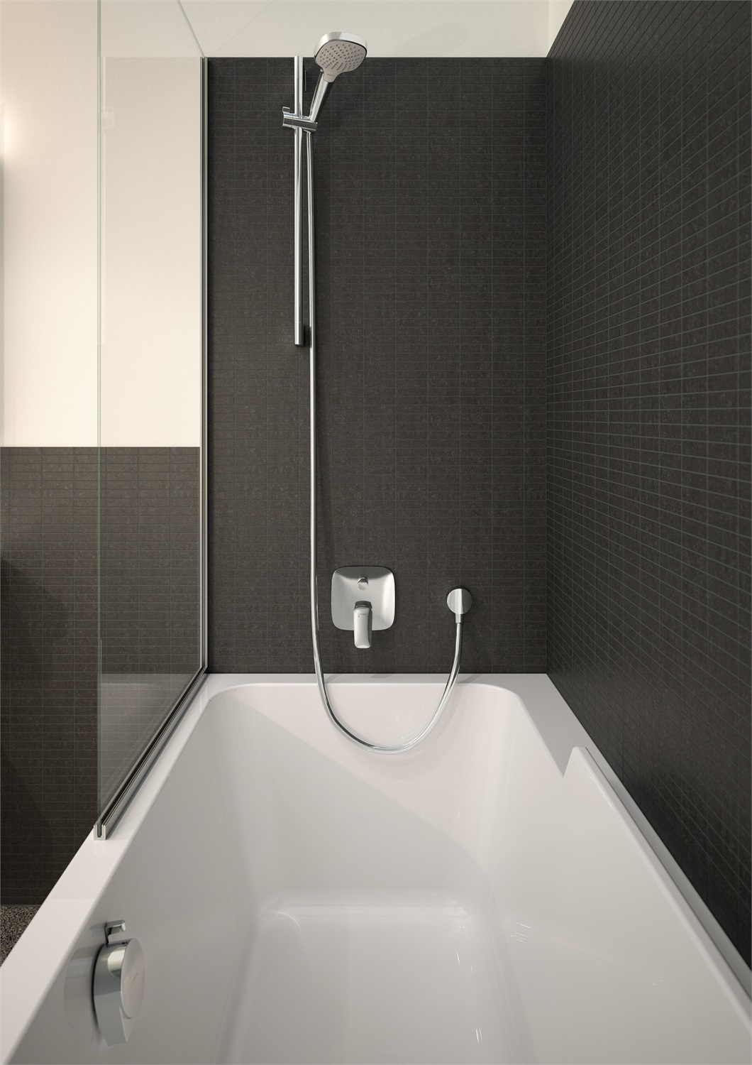 Hansgrohe 27454670 Raccordo per Soffioni Doccia Nero Opaco - Compatibile con Flessibili Doccia Standard