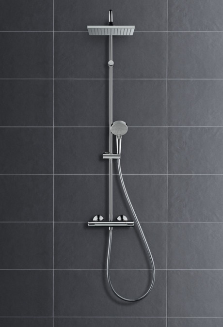 Hansgrohe Vernis Shape Colonna Doccia 230 1Jet con Termostatico - Nero Opaco