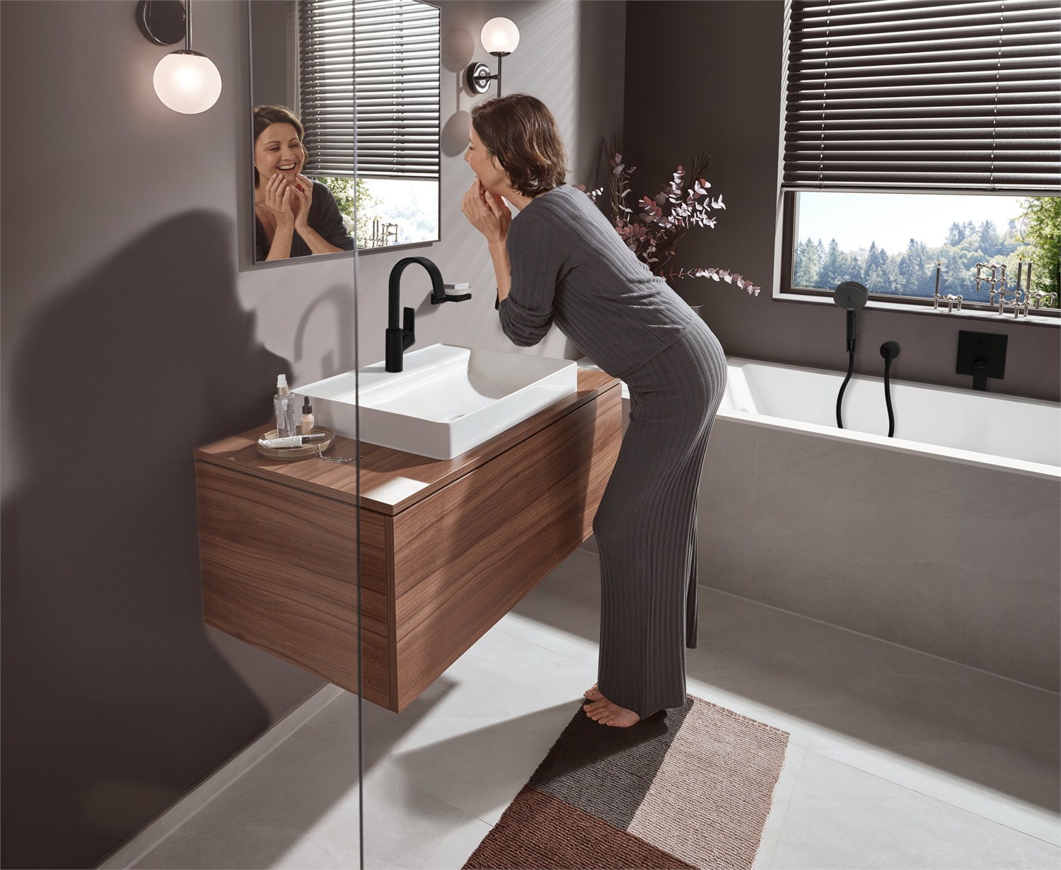 Hansgrohe Vivenis Rubinetto per Lavabo Cromo 110 mm - Miscelatore Senza Scarico con EcoSmart e AirPower