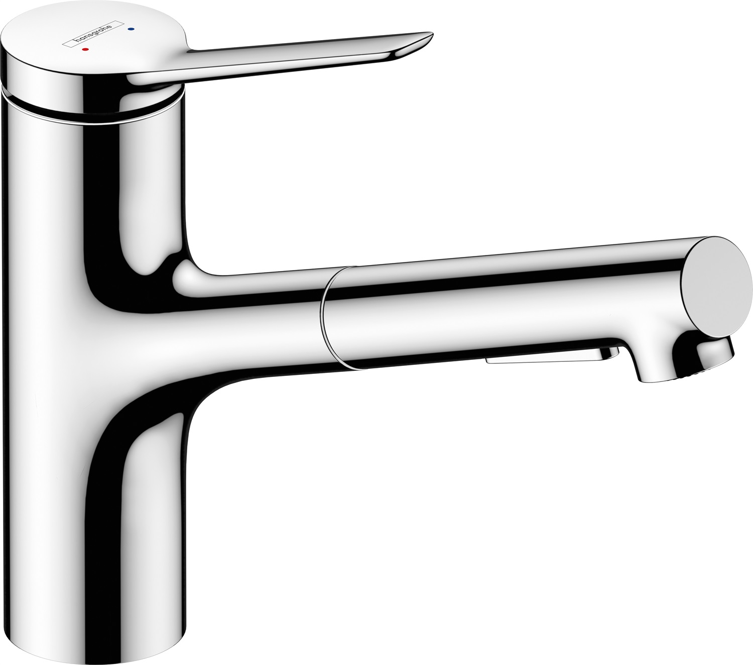 Hansgrohe Zesis M33 Rubinetto da Cucina con Doccetta Estraibile, 2 Getti, Miscelatore Monocomando, Altezza Bocca 150 mm, Cromo, 74800000