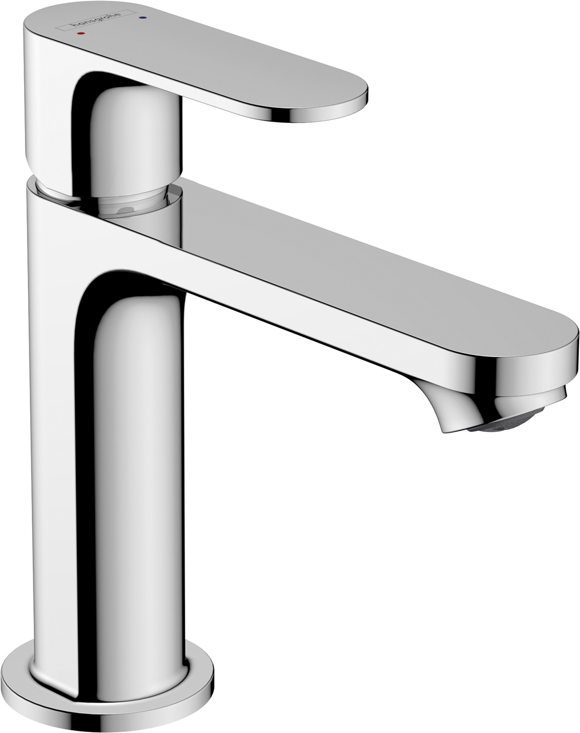 Hansgrohe Rebris S - Rubinetto per lavabo cromo con scarico a tirante, Miscelatore monocomando EcoSmart, altezza bocca 109 mm