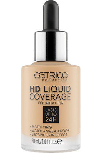 CATRICE HD Liquid Coverage Fondotinta Liquido 30 ml 036 Hazelnut Beige - Alta Copertura, Texture Ultra Leggera, Vegano