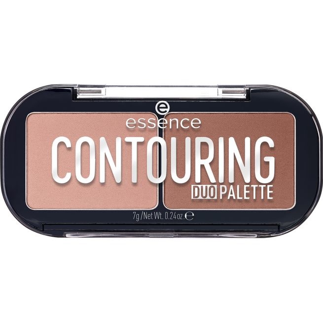 Essence Contouring Duo Palette 10 Lighter Skin - 7 g, Duo di Polveri per Contouring e Illuminazione, Vegan-Friendly