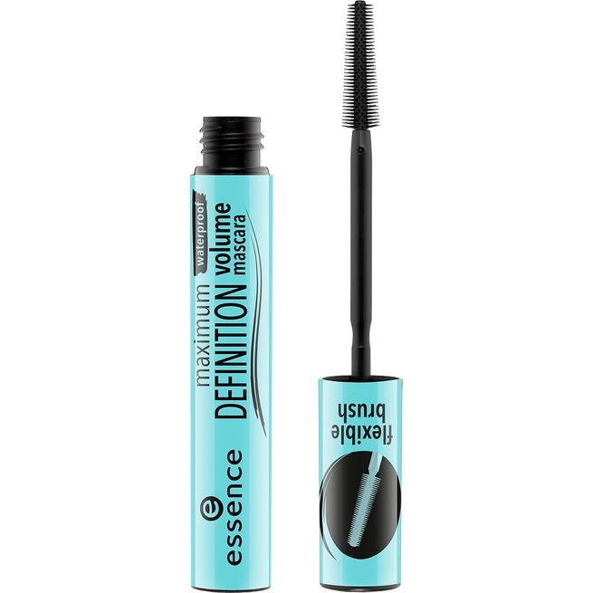 Essence Maximum Definition Waterproof Volume Mascara 8 ml - Colore Black, Volume Intenso e Lunghezza Massima