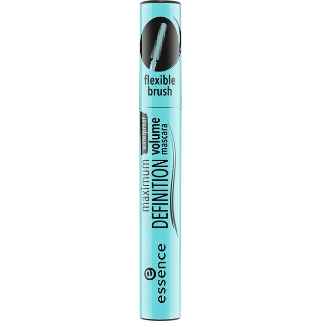 Essence Maximum Definition Waterproof Volume Mascara 8 ml - Colore Black, Volume Intenso e Lunghezza Massima