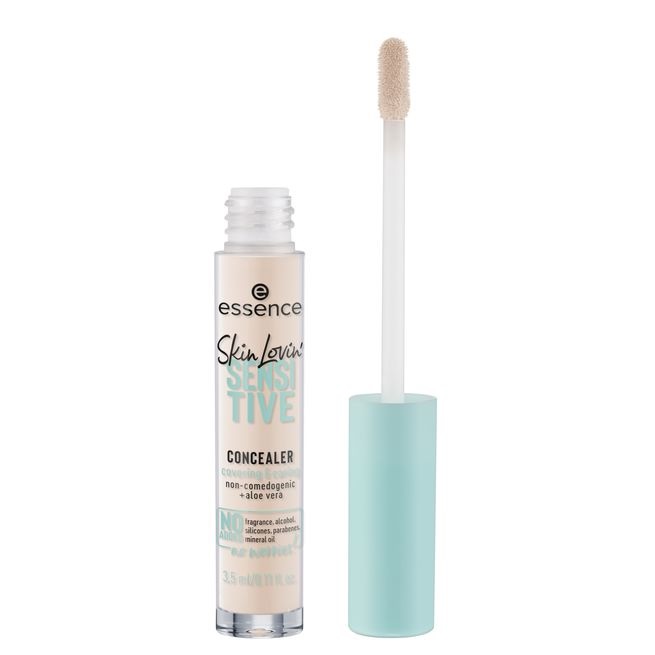 Essence Skin Lovin' Sensitive Concealer 3,5 ml 05 Fair - Correttore per pelli sensibili con aloe vera, copertura leggera e tenuta prolungata