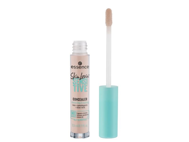 Essence Skin Lovin' Sensitive Concealer 10 Light - Correttore 3,5 ml con Aloe Vera per Copertura Imperfezioni e Rossori