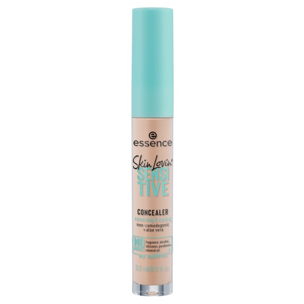 Essence Skin Lovin' Sensitive Concealer 20 Medium - Correttore 3,5 ml con Aloe Vera, Texture Leggera e Non Comedogena