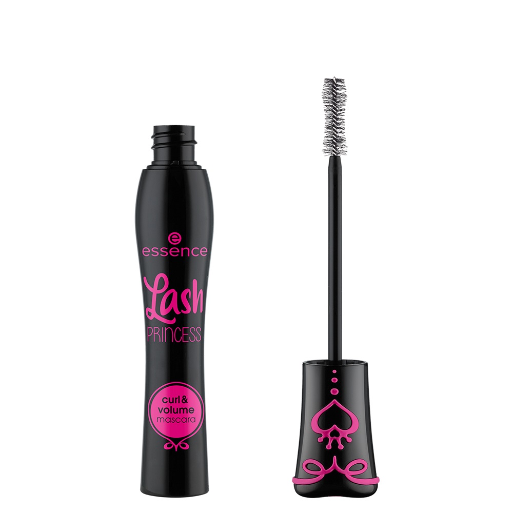 Essence Lash PRINCESS Mascara Volumizzante e Incurvante Nero 12 ml con Scovolino a Forma di Mandorla