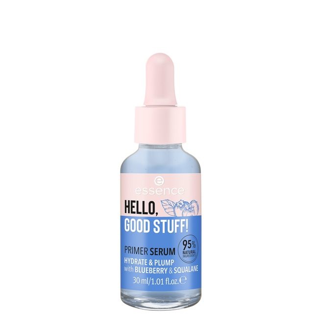 Essence Hello, Good Stuff! Primer Serum Hydrate & Plump 30 ml - Siero Viso Idratante con Estratto di Mirtillo e Squalano