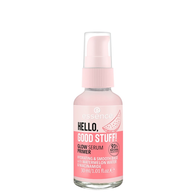 essence Hello Good Stuff! Glow Serum Primer Siero per Viso 30 ml - Arricchito con Acqua di Anguria e Niacinamide, 93% Ingredienti Naturali