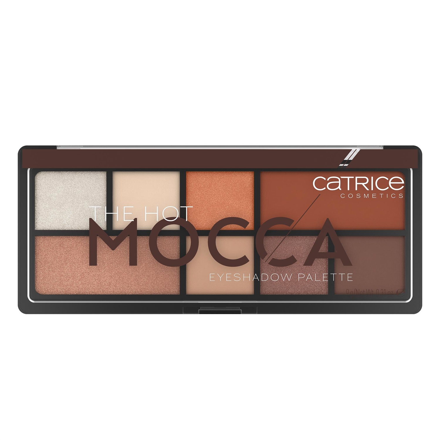 Catrice The Hot Mocca Eyeshadow Palette - Palette di Ombretti 9 g con 8 Tonalità Ultra Pigmentate, Finish Brillante, Metallico e Opaco