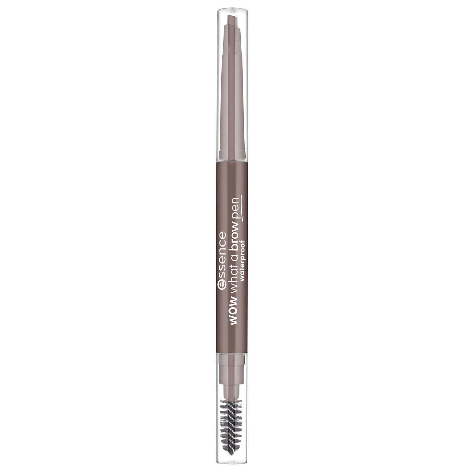 Essence Wow What A Brow Pen Waterproof - Penna per Sopracciglia 01 Light Brown con Punta a Goccia e Spazzola Integrata