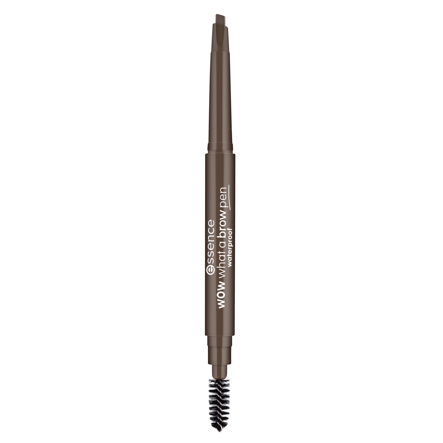 Essence Wow What A Brow Pen Waterproof - Penna Sopracciglia 03 Dark Brown 0.2g con Punta a Goccia e Spazzola Integrata