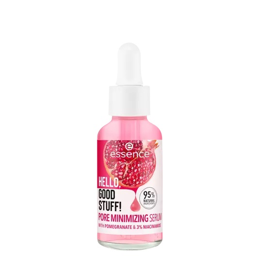 Essence Hello, Good Stuff! Pore Minimizing Serum Siero Viso 30 ml - Melograno e Niacinamide, 95% Ingredienti Naturali