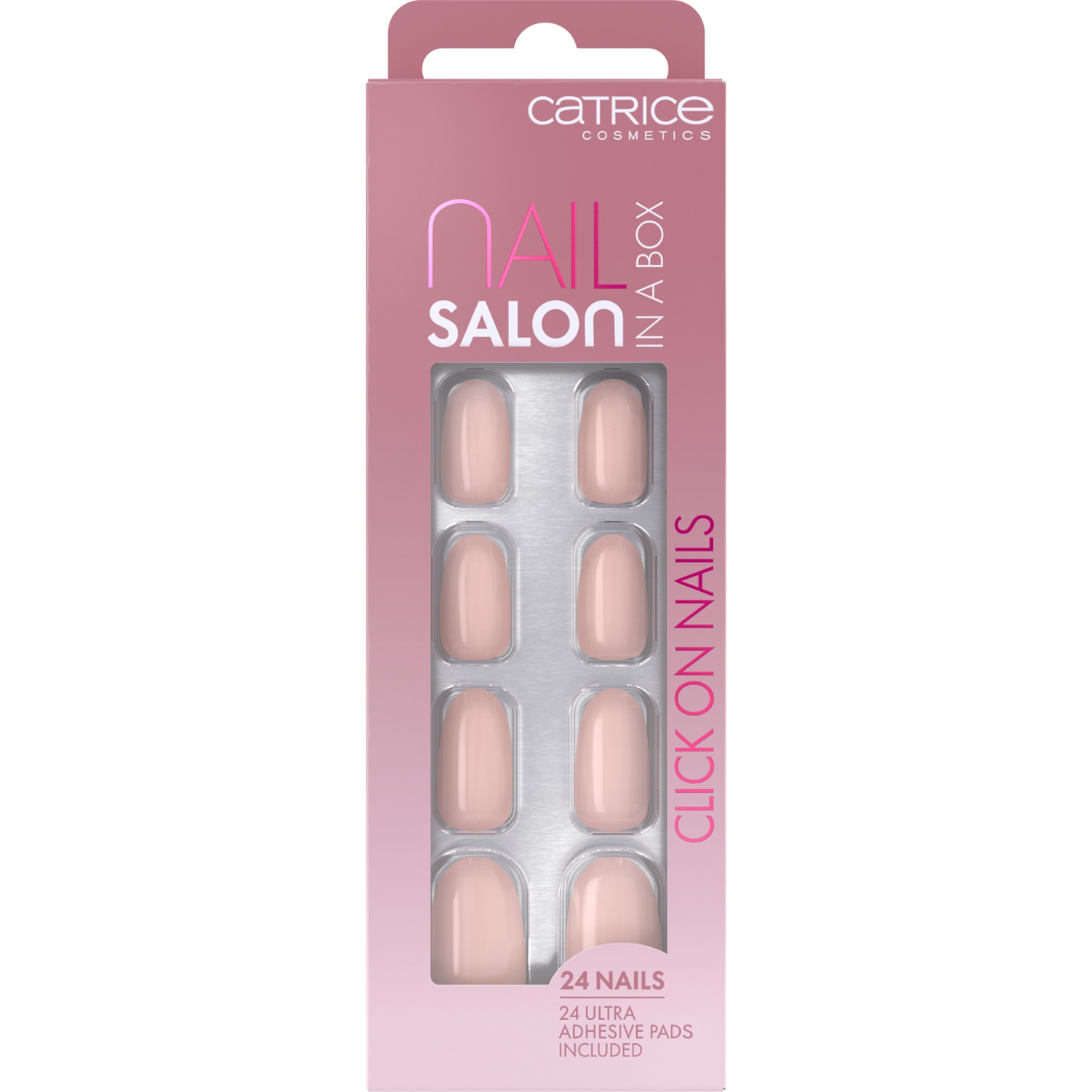 Catrice Nail Salon in a Box - Unghie Artificiali Nude a Mandorla, 24 pz, Facili da Applicare