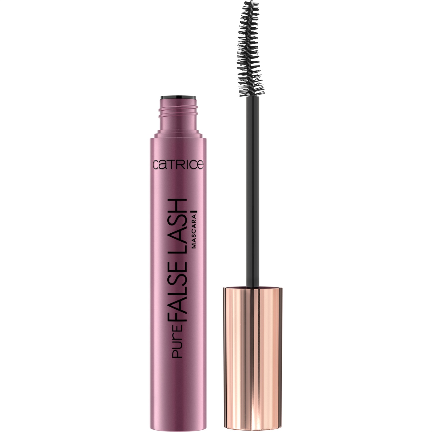 Catrice Pure False Lash Mascara 10 ml - Effetto Ciglia Finte, Scovolino Curvo, Tonalità 010 Truly Black