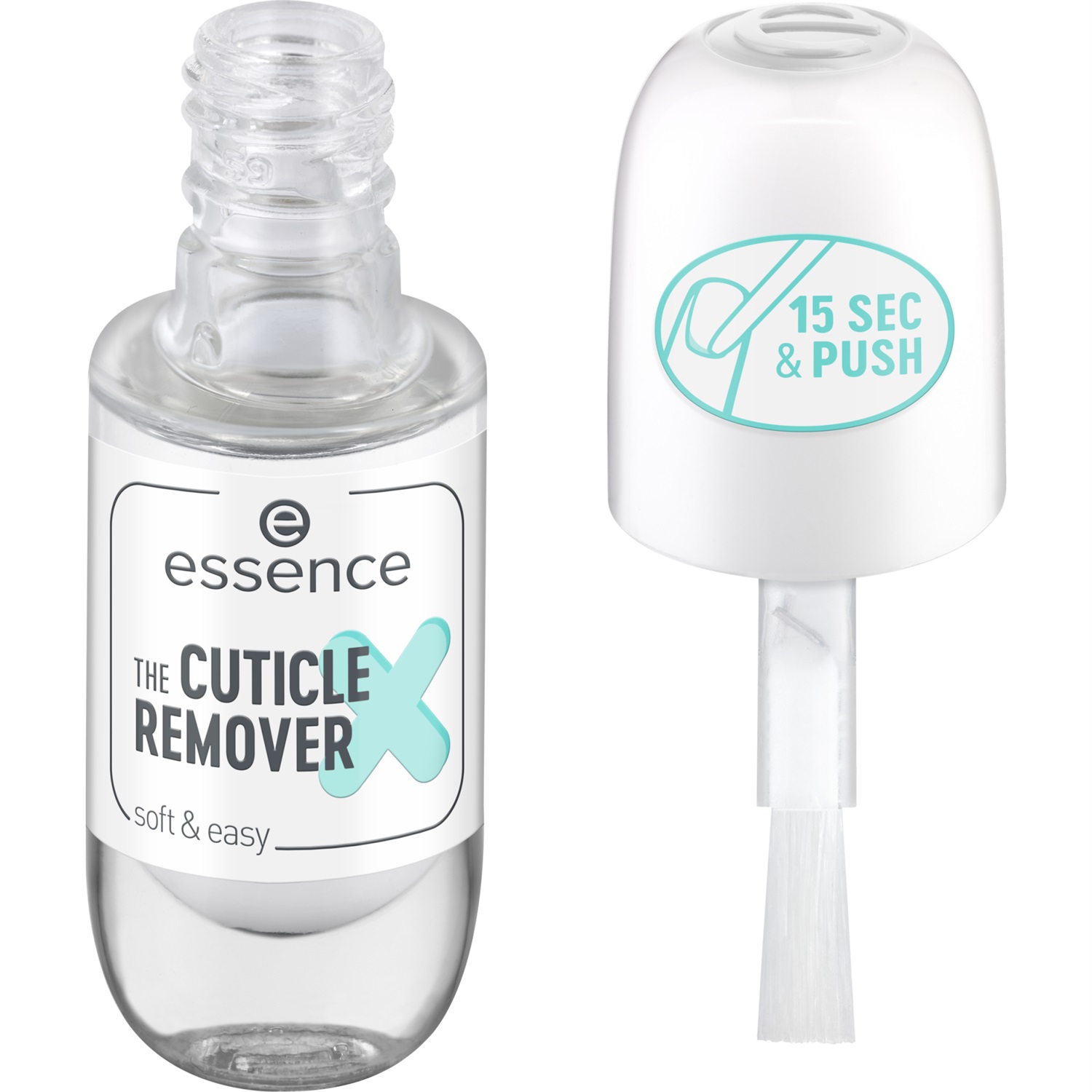 Essence The Cuticle Remover 8 ml - Rimuovi Cuticole, Ammorbidisce in 15 Secondi, Applicazione Facile con Pennello Integrato