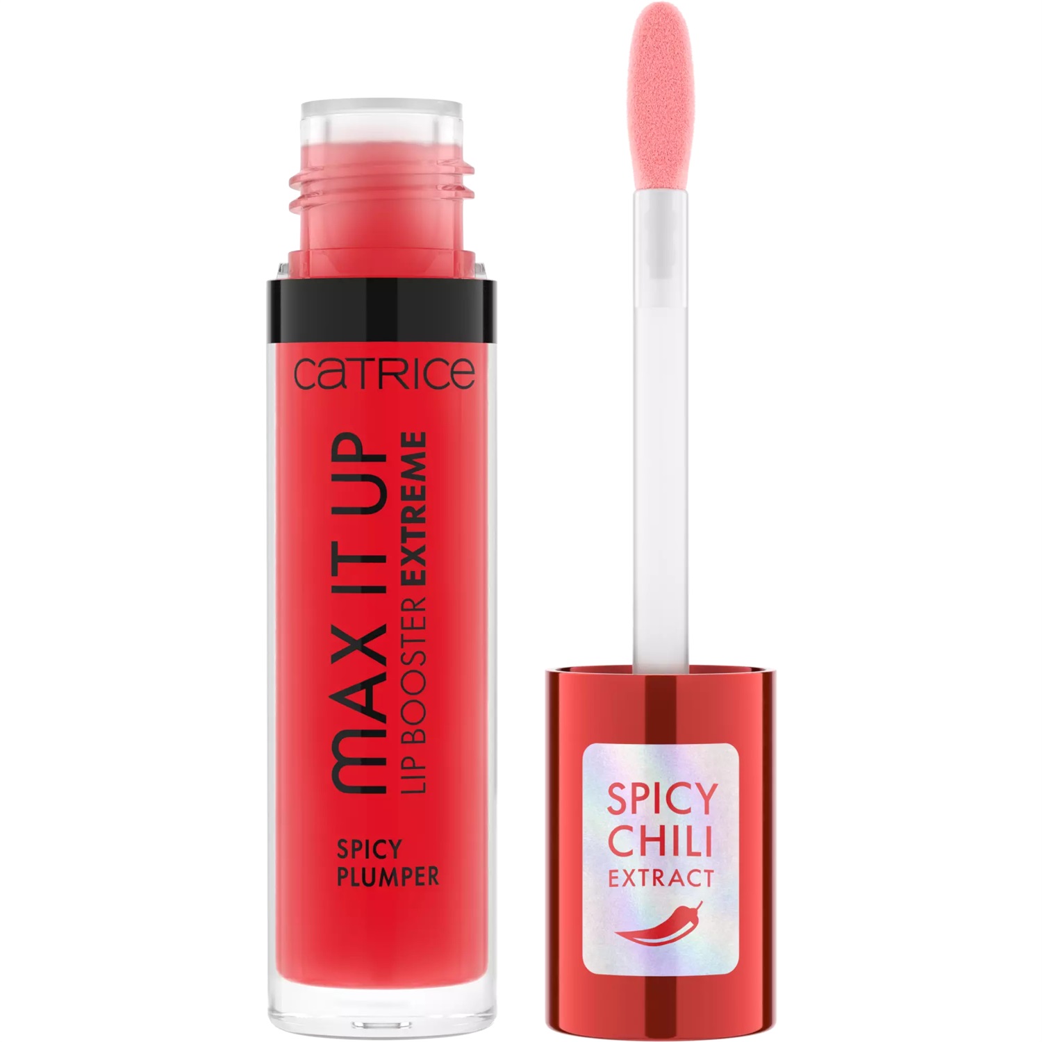 Catrice Max It Up Lip Booster Extreme 010 Spice Girl - Lucidalabbra Volumizzante con Finish Lucido e Applicatore Morbido, 4 ml