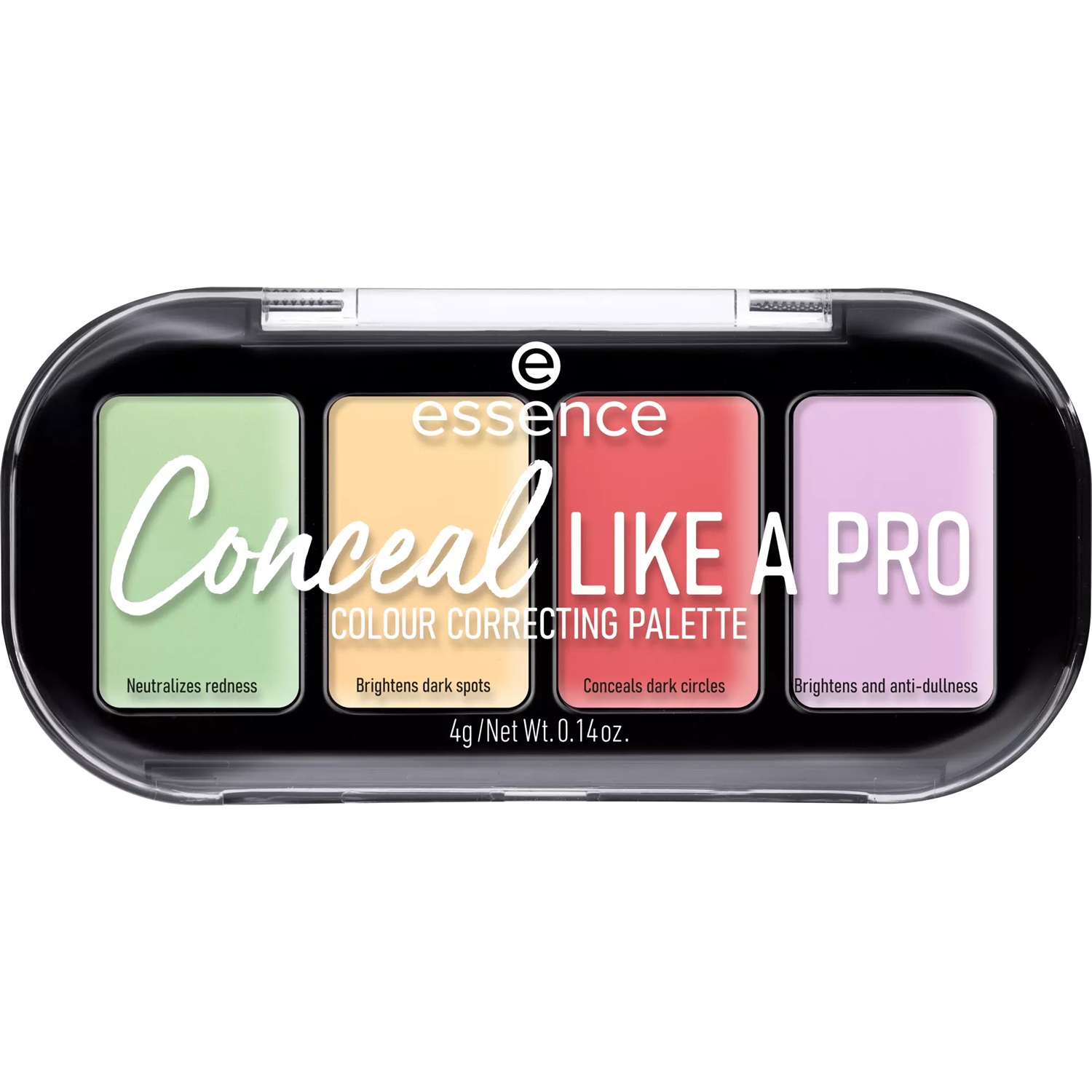 Essence CONCEAL Like A PRO Palette Correttori 4 g - Correttore Anti-Macchie e Schiarente con 4 Tonalità