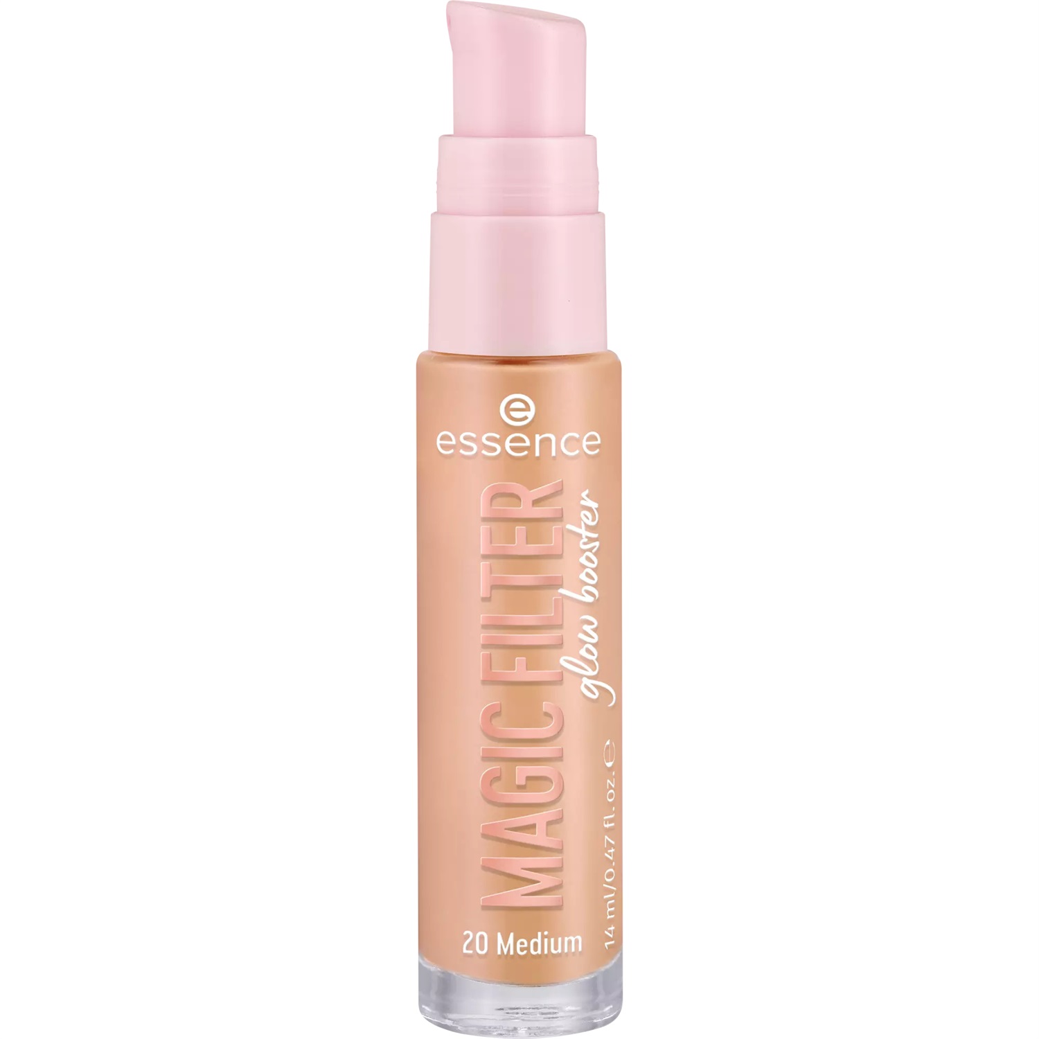 Essence Magic Filter Glow Booster Primer Viso 14 ml - Illuminante 20 Medium, Effetto Soft-Focus, Naturale e Vegano