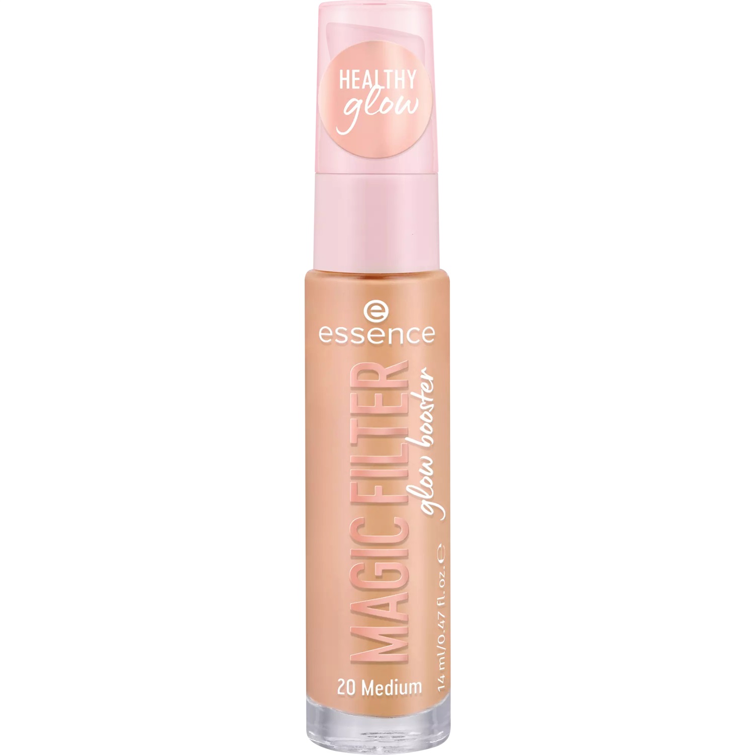 Essence Magic Filter Glow Booster Primer Viso 14 ml - Illuminante 20 Medium, Effetto Soft-Focus, Naturale e Vegano