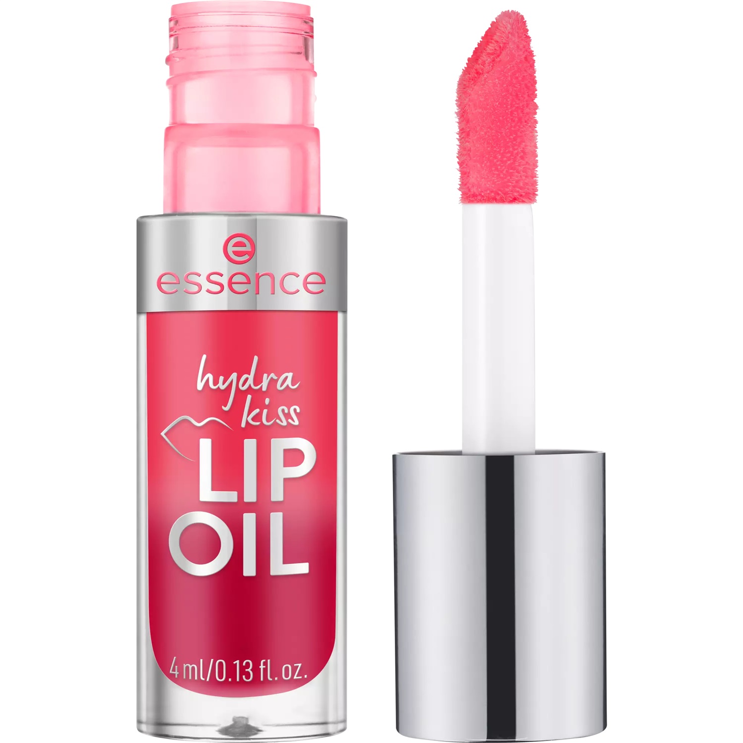Essence Hydra Kiss Lip Oil 03 Pink Champagne - Olio Labbra Idratante Lucido 4 ml con Acido Ialuronico e Olio di Jojoba