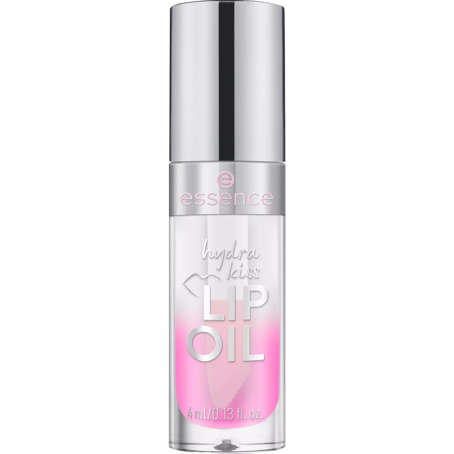 essence Hydra Kiss Lip Oil 4 ml - 01 Kiss From A Rose, Olio Labbra Idratante con Acido Ialuronico e Finish Luminoso