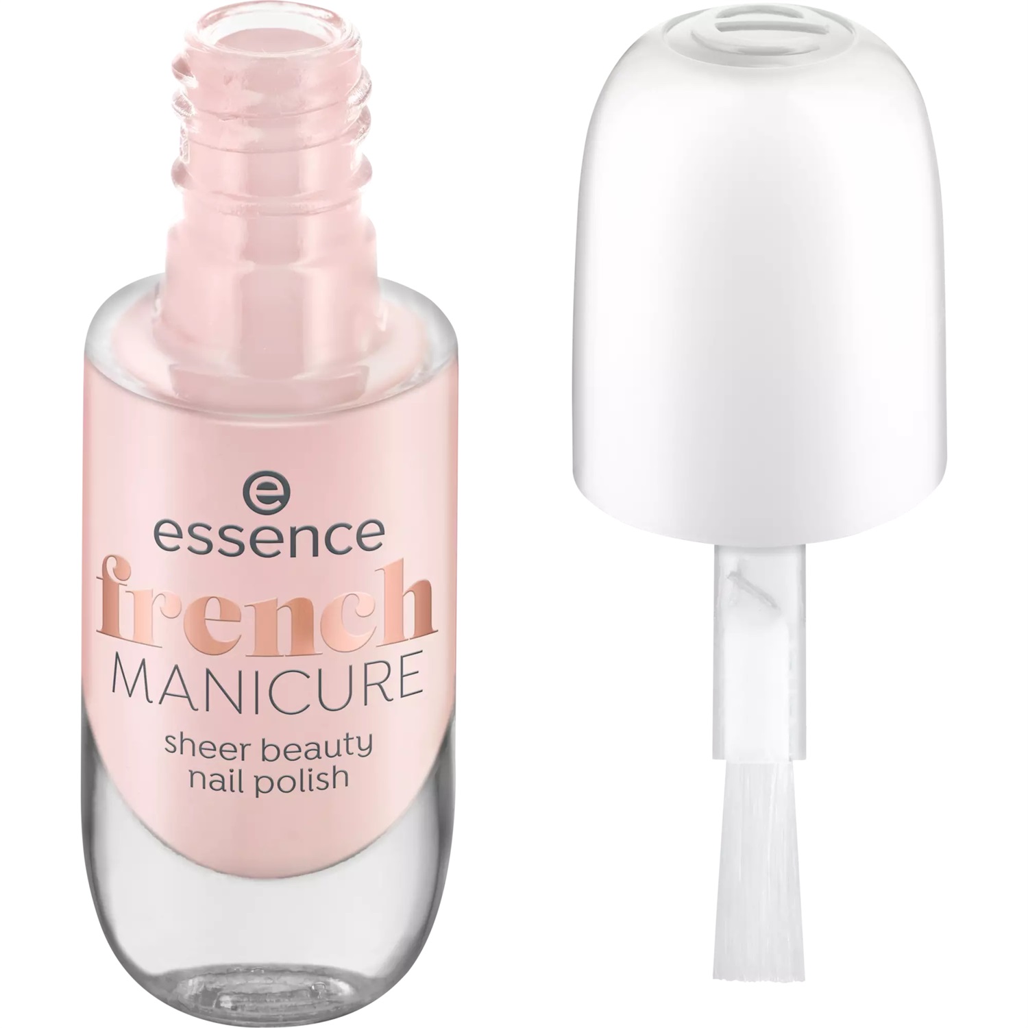 Essence French Manicure Sheer Beauty Smalto per Unghie 8 ml - Tonalità 01 Peach Please! - Smalto Semitrasparente per una Base Naturale e Lunga Durata