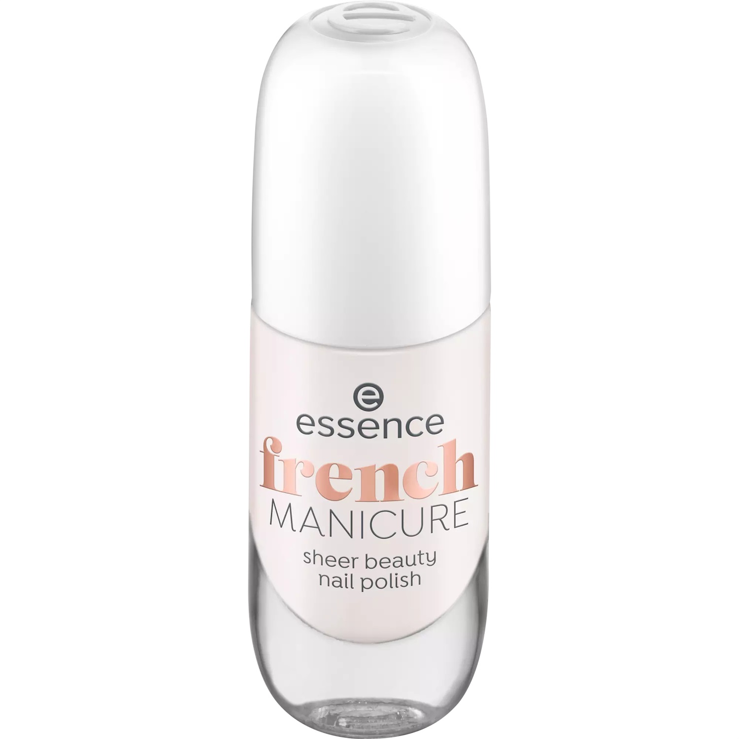 Essence French Manicure Sheer Beauty Smalto per Unghie 02 Rosé On Ice 8 ml - Semitrasparente, Base Naturale, Lunga Durata