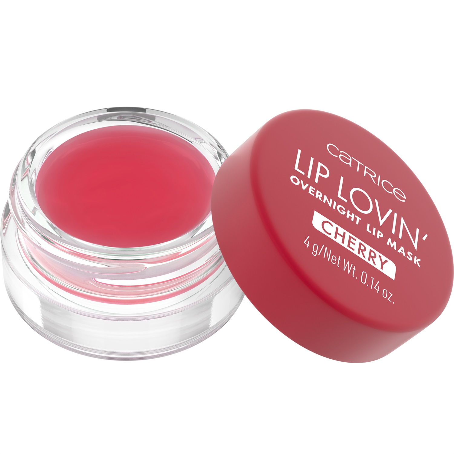 Catrice Lip Lovin' Overnight Lip Mask 020 Cherry Pop - Maschera labiale notturna idratante e nutriente, 4 g