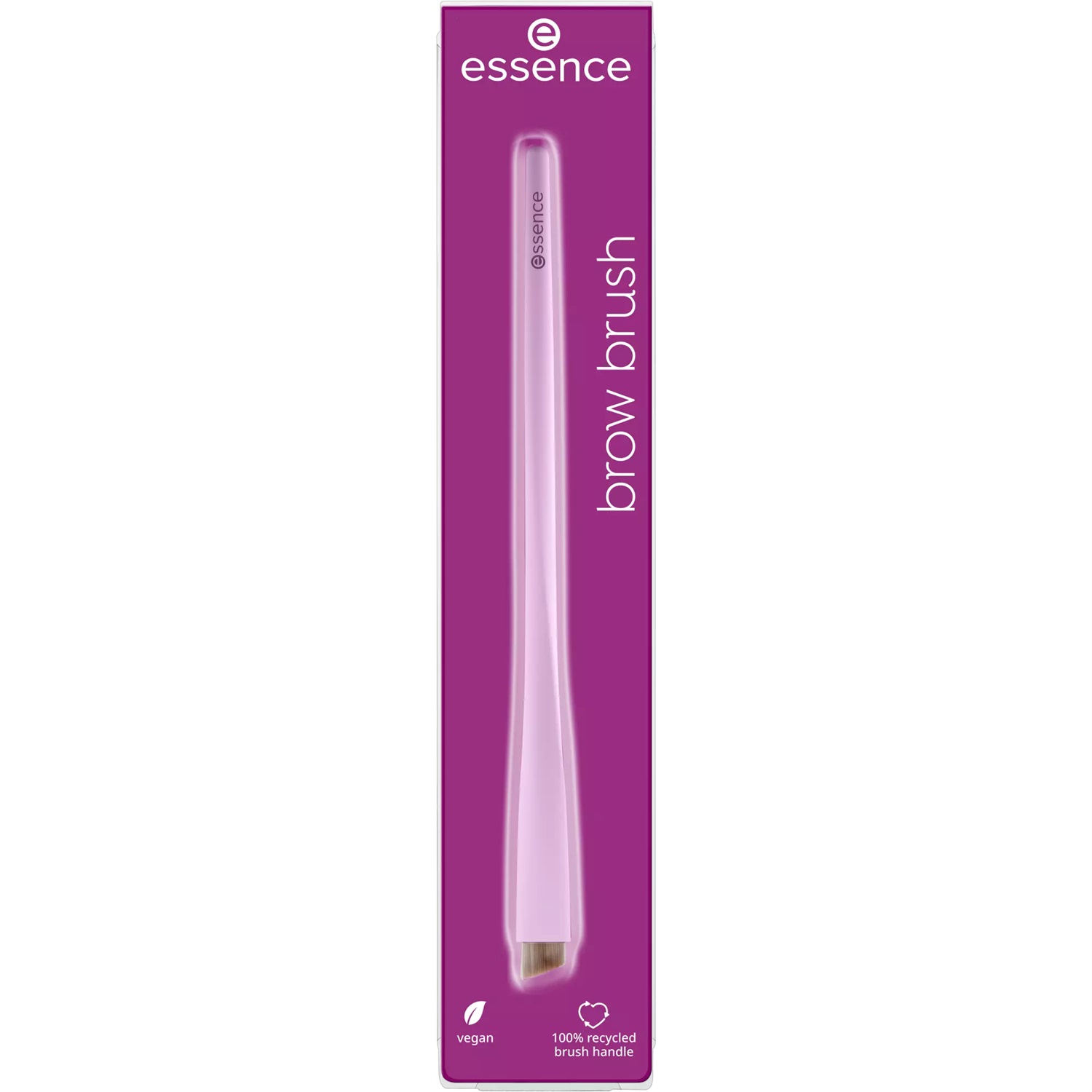 Essence Brow Brush 01 Brows on Fleek - Pennello per Sopracciglia con Setole Morbide, Design Unico e Manico in Materiale Riciclato