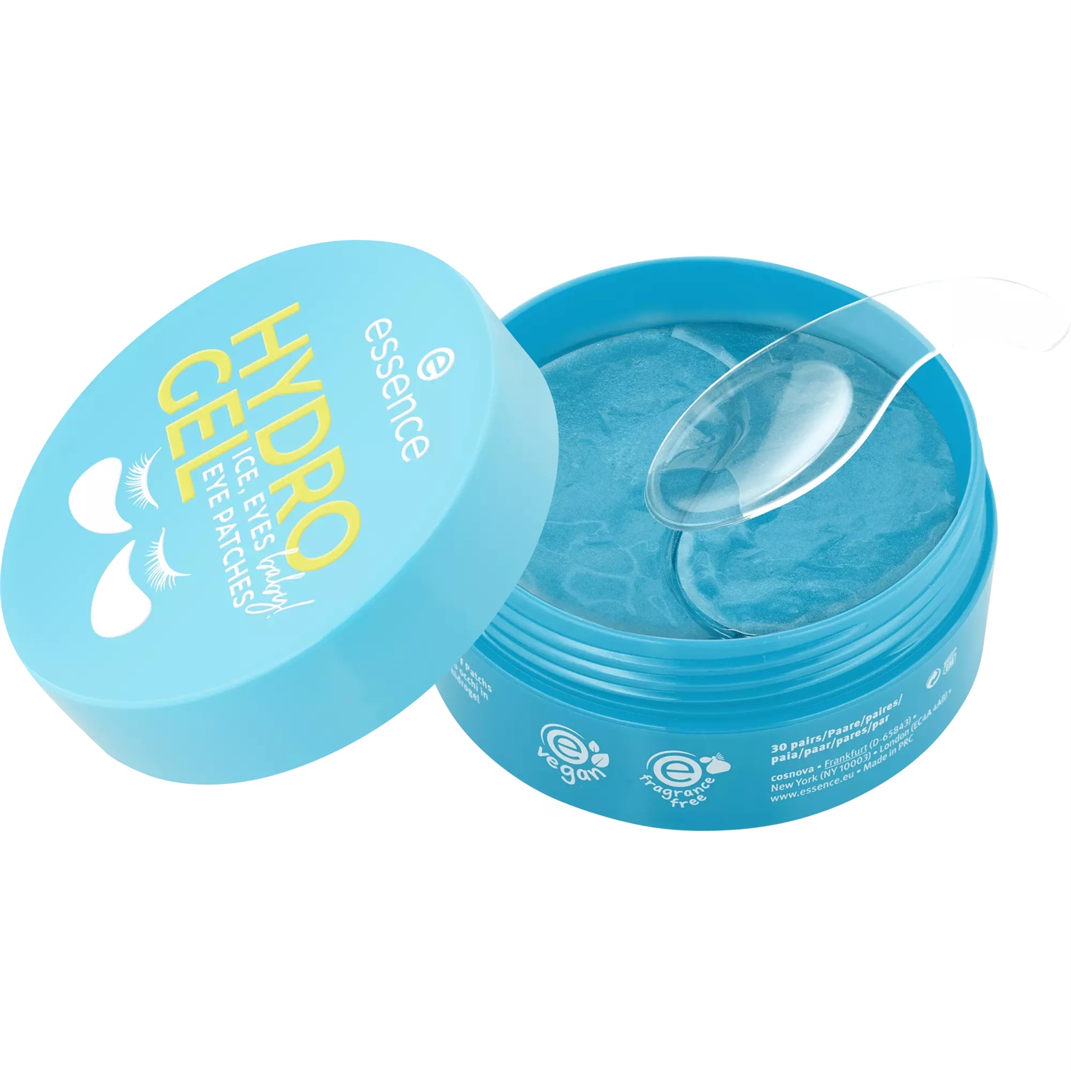 Essence Hydro Gel Eye Patches - Cerotti per Occhi Unisex con Acido Ialuronico, 30 Pezzi, 90 g