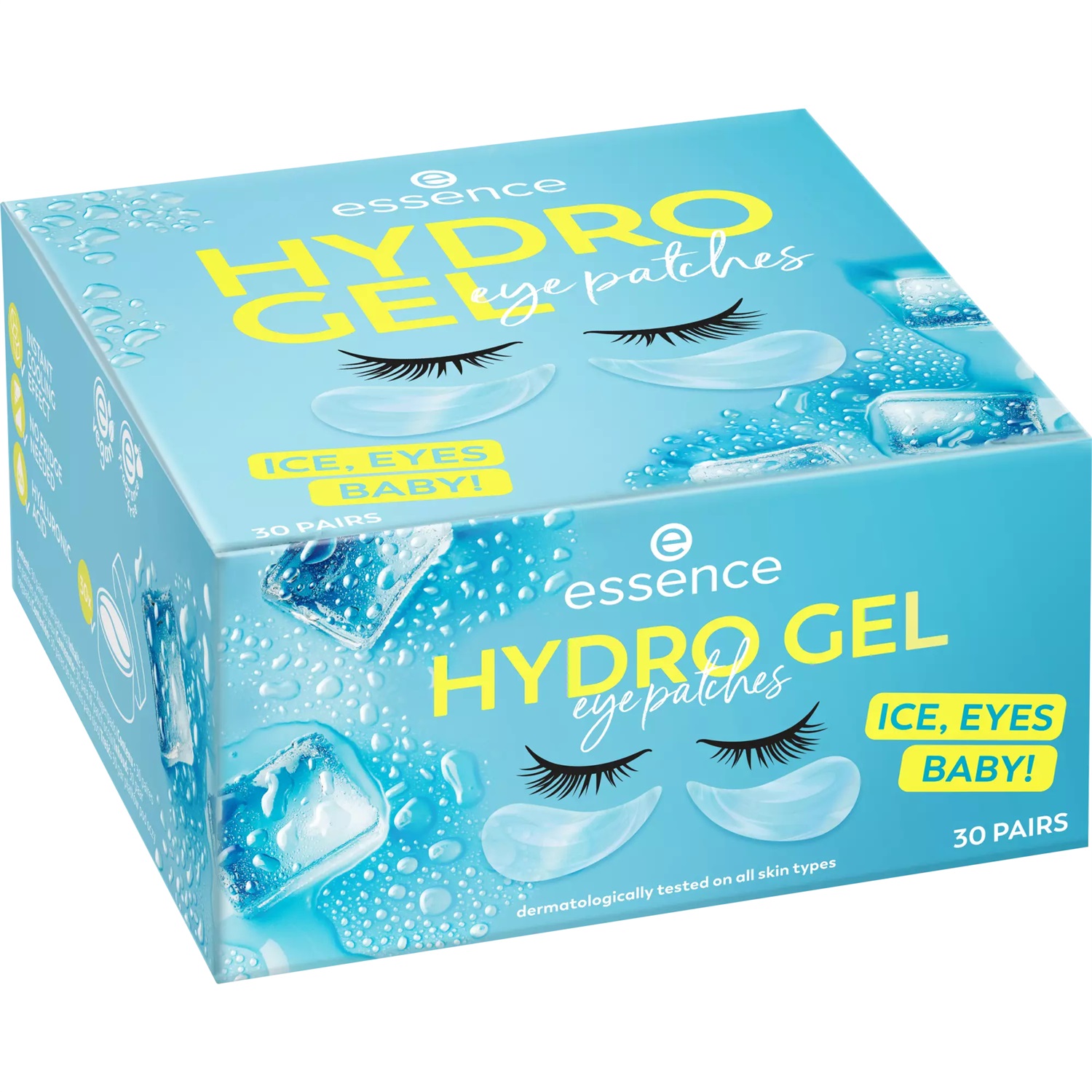 Essence Hydro Gel Eye Patches - Cerotti per Occhi Unisex con Acido Ialuronico, 30 Pezzi, 90 g