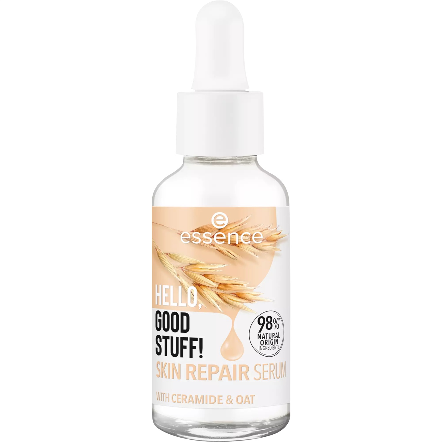 Essence Hello, Good Stuff! Skin Repair Serum - Siero Viso Nutriente e Riparante con Ceramidi e Avena, 30 ml