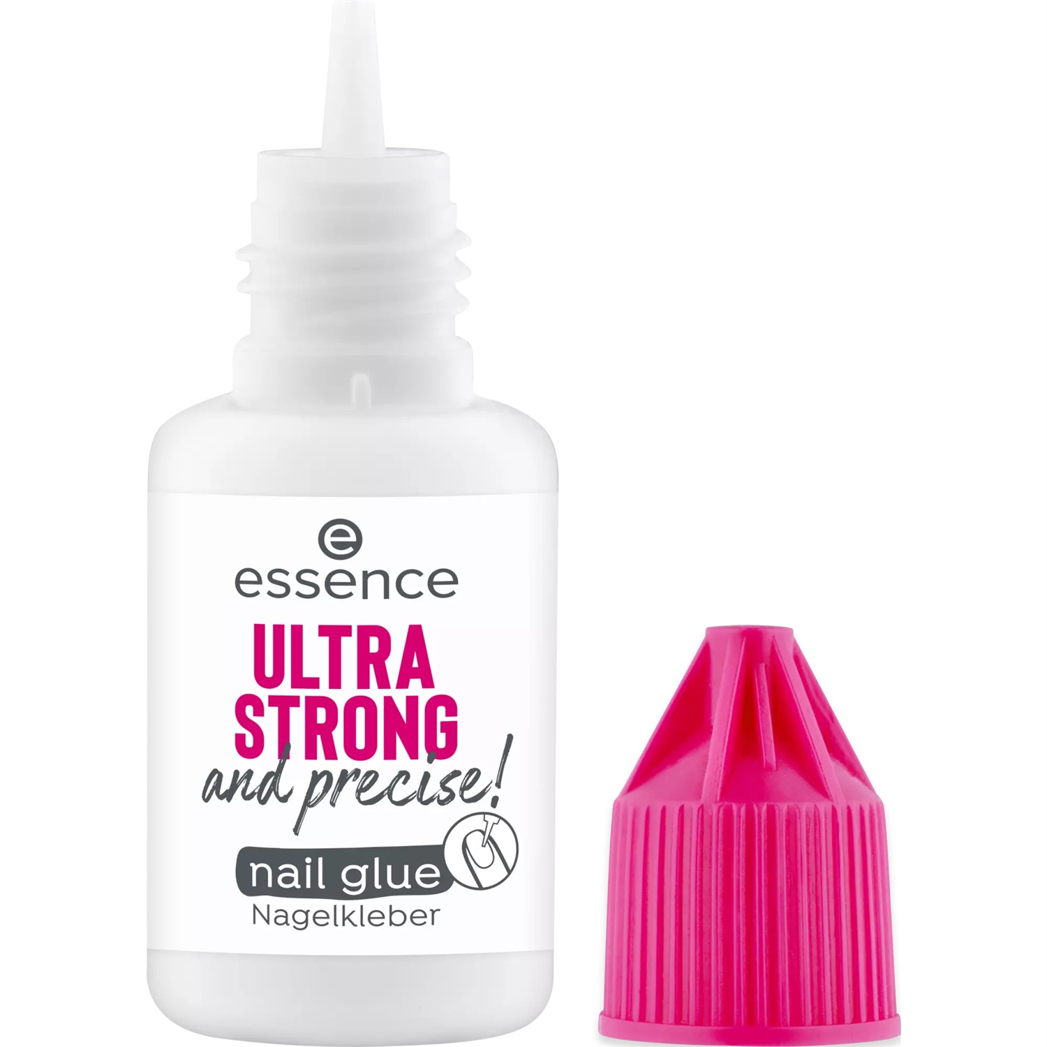 Essence Ultra Strong & Precise Nail Glue 8 g - Colla per Unghie Ad Asciugatura Rapida con Tenuta Long Lasting
