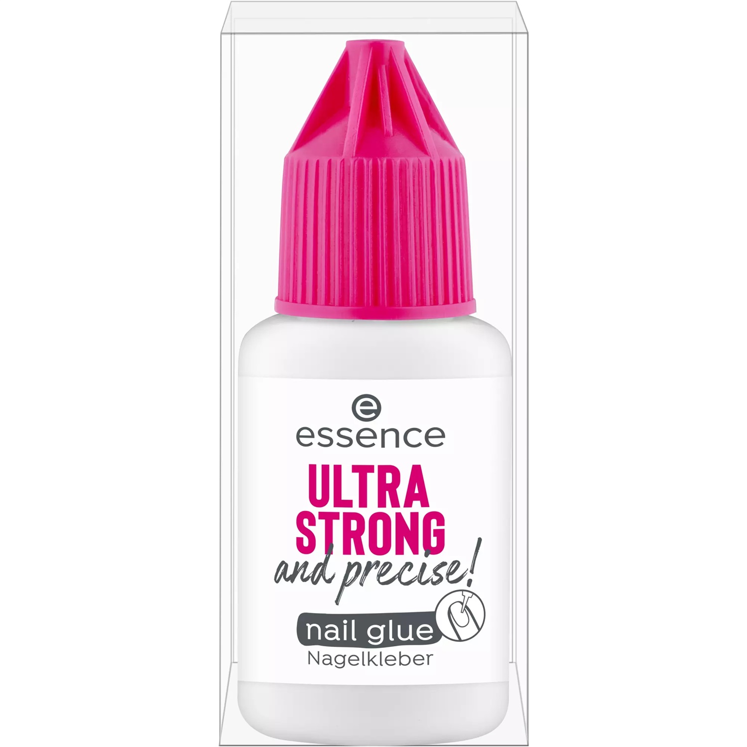 Essence Ultra Strong & Precise Nail Glue 8 g - Colla per Unghie Ad Asciugatura Rapida con Tenuta Long Lasting