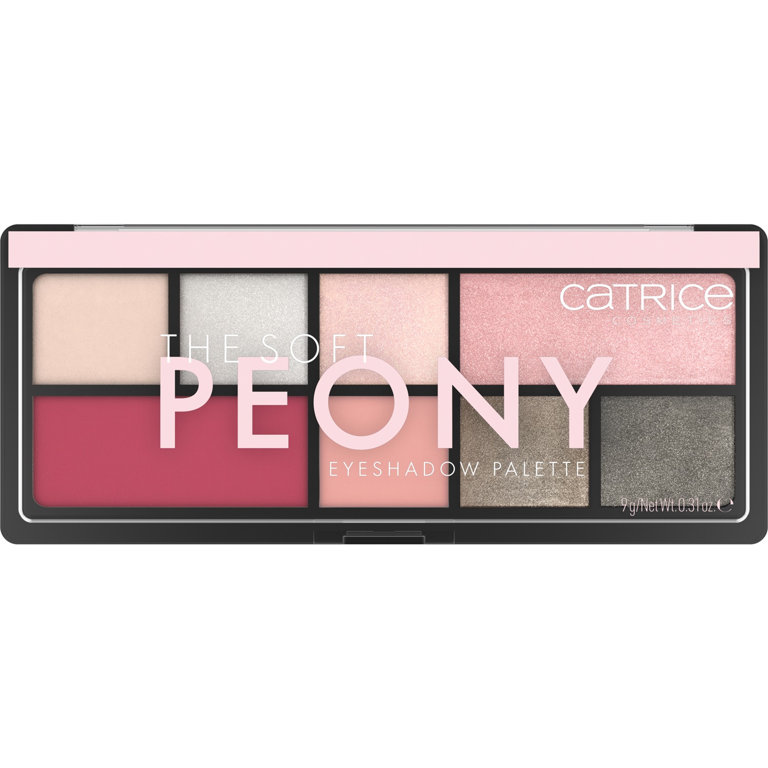 Catrice The Soft Peony Eyeshadow Palette - 8 Ombretti Alta Pigmentazione, 9g, Texture Morbida, Finiture Opache e Scintillanti, Vegan