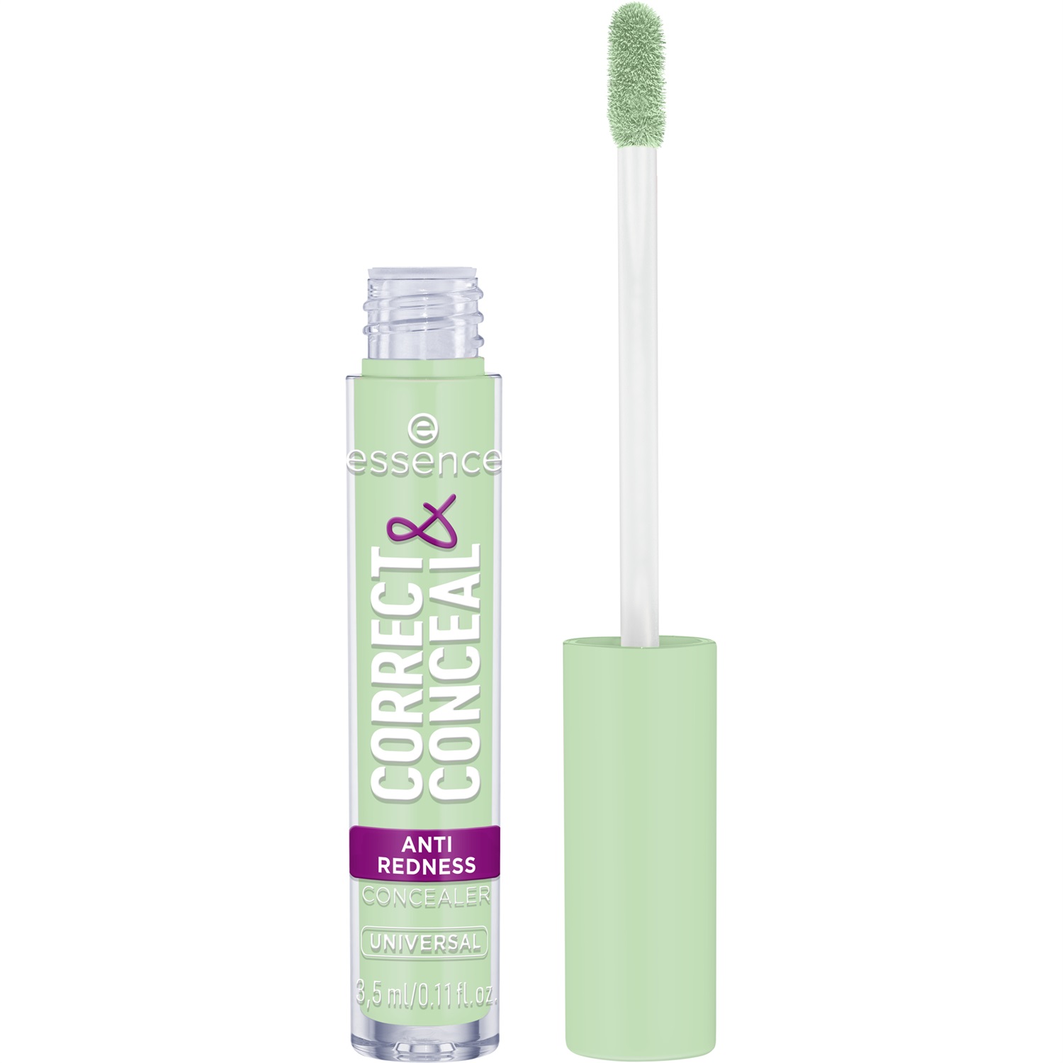 Essence Correct & Conceal Correttore Anti-Rossore Verde 3.5 ml - Nr. 100 Universal con Aloe Vera