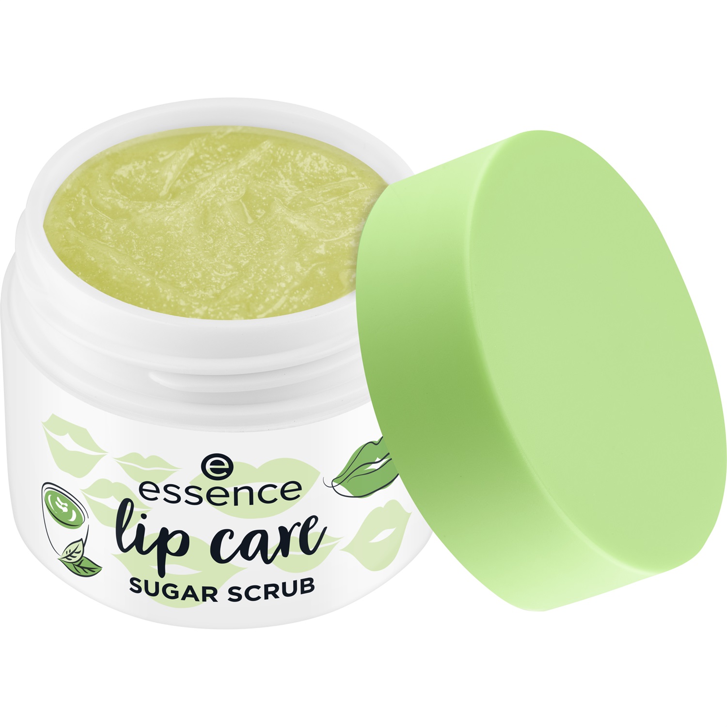 Essence Lip Care Sugar Scrub 9 g - Scrub Labbra Idratante e Rigenerante con Fragranza Matcha