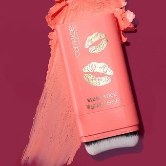 Catrice KISS & GLOW Blush Stick C01 Cheeky Flirt 18 g - Fard Stick con Texture Cremosa e Finish Naturale
